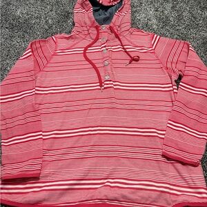 St. John’s bay woman’s Striped Red Hoodie size xl
